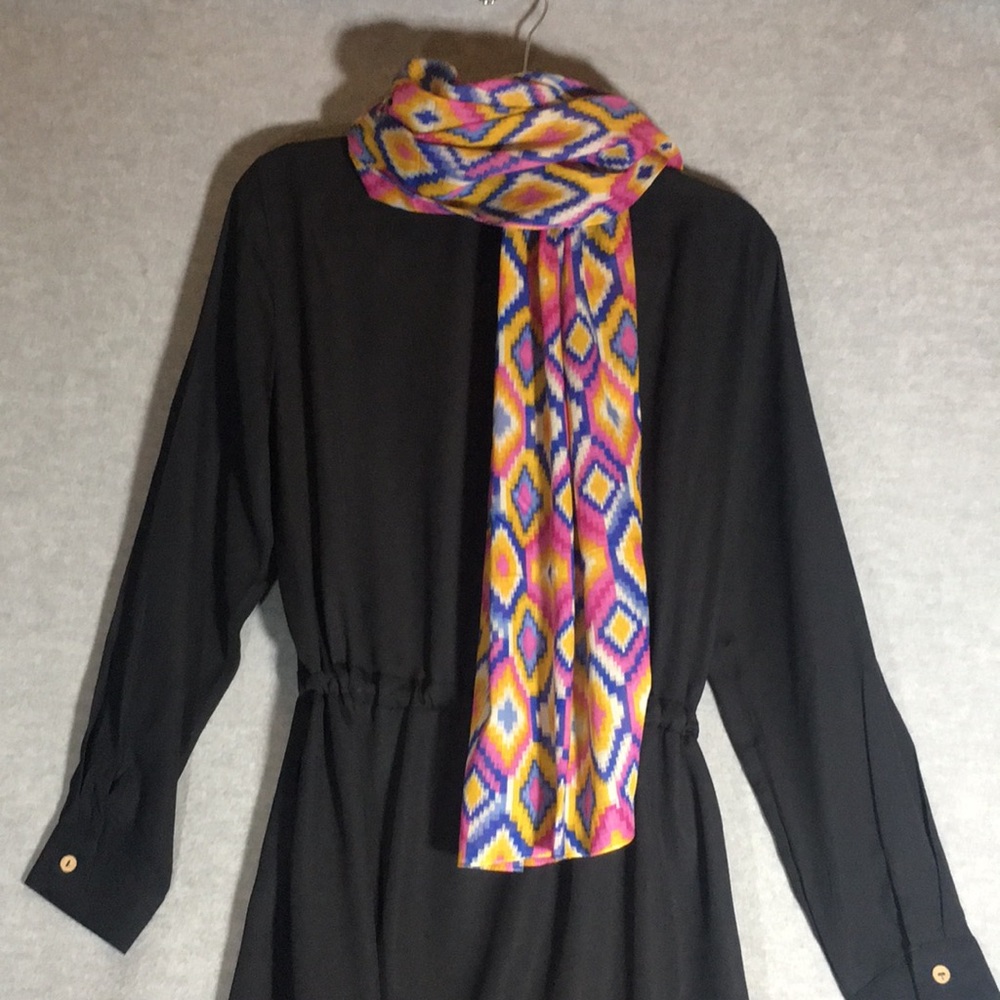 AZTEC Southwest Tribal Design 100% Pure Cotton Versatile Colorful X Large Scarf